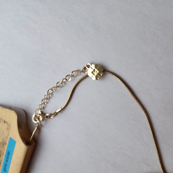 Vintage MONET Twisted Topaz Crystal Rhinestone Gold medalion cord Necklace NWT - Picture 9 of 12